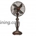 Prestige Rustica Oscillating Pedestal Fan with 3 Speed Made w/ Metal in Brown Finish 30'' H x 12'' W x 4.5'' D in. - B06XSDSXR7